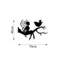 Wallity Fairy - 434 Escultura de pared de metal negra
